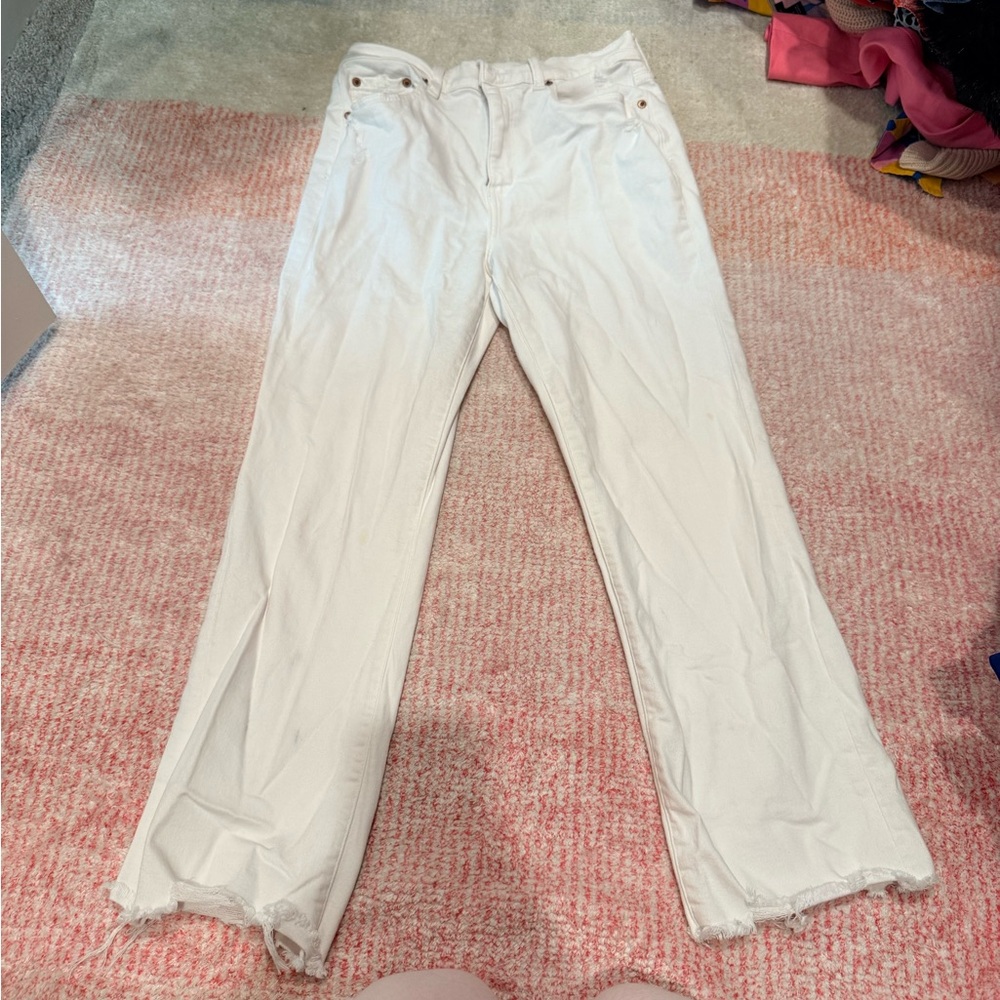 Women's Straight Leg Jeans - White